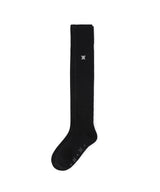 Women's Wool Over Knee High Socks - Black