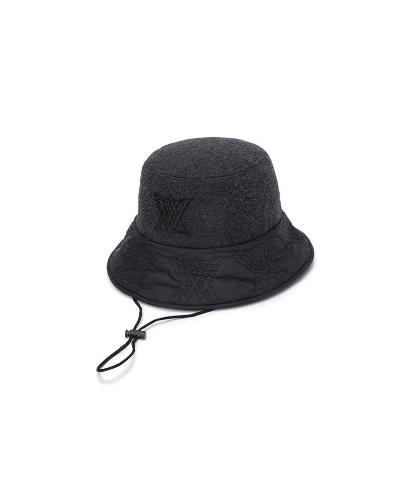 Uni Logo Stitch Padded Bucket Hat - Dark Grey