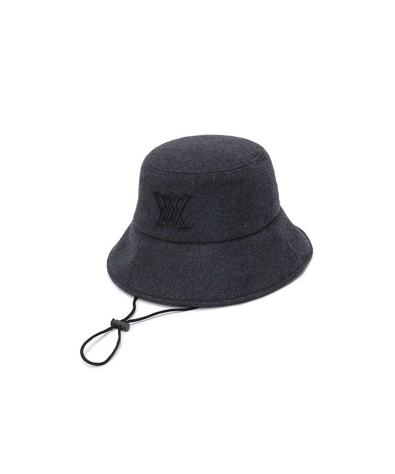 Uni Logo Stitch Padded Bucket Hat - Dark Gray