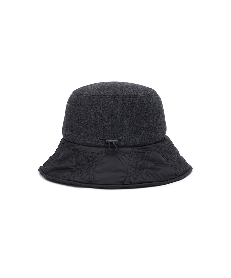 Uni Logo Stitch Padded Bucket Hat - Dark Grey