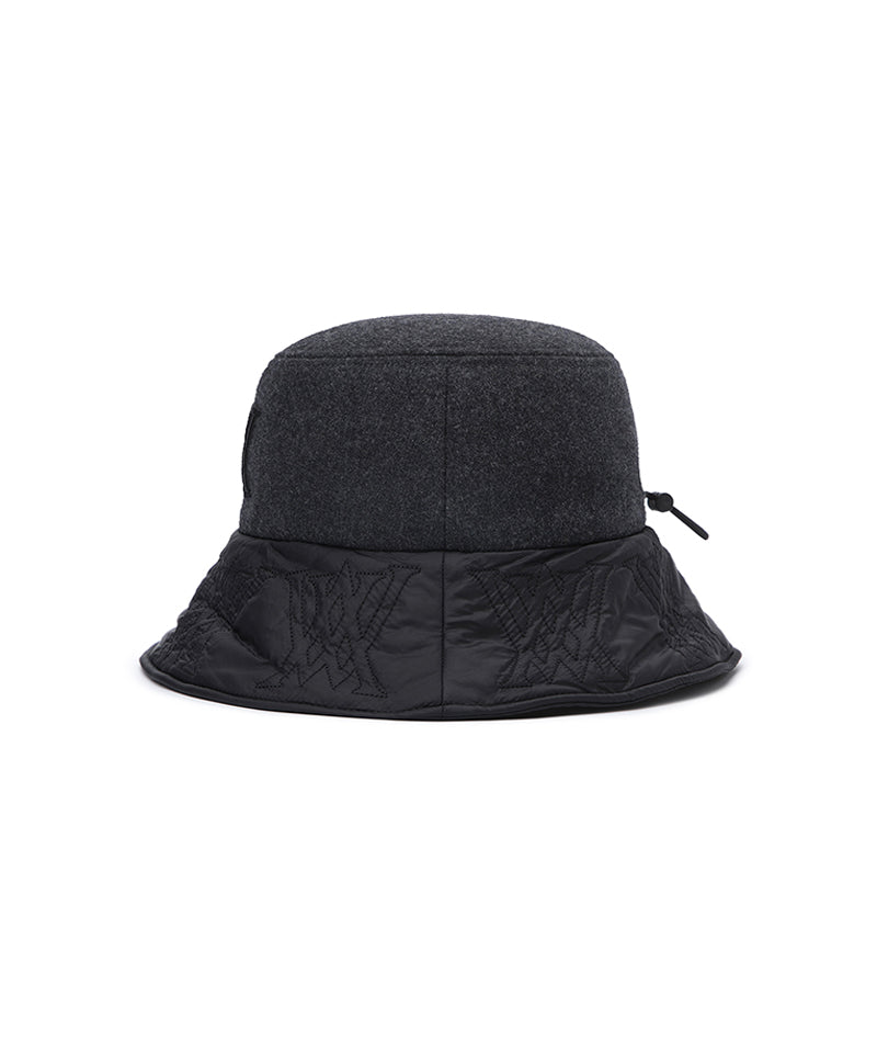 Uni Logo Stitch Padded Bucket Hat - Dark Grey