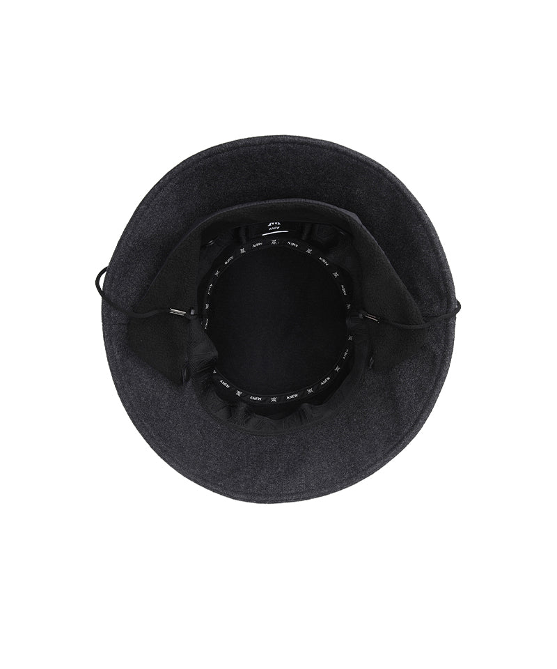 Uni Logo Stitch Padded Bucket Hat - Dark Gray