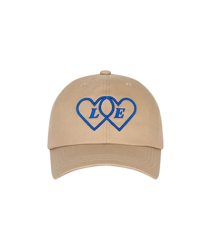 LE SONNET Two Hearts Logo Cap - Blue