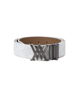 Men's Two Way Pattern Belt - White
