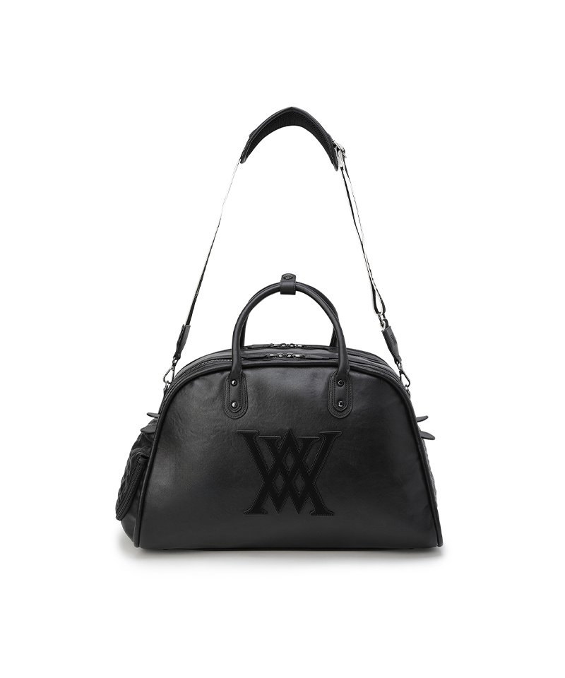 Uni Vintage Leather Boston Bag - Black