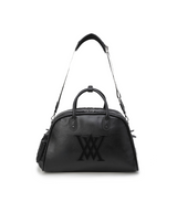 Uni Vintage Leather Boston Bag - Black