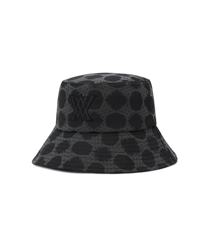 Uni Seasonal Pattern Bucket Hat - Black