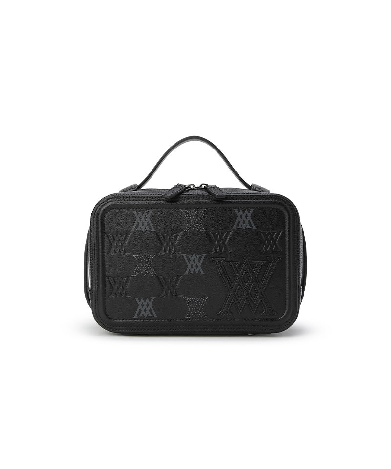 Uni Logo Stitch Square Pouch - Black