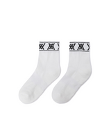 Women's Stripe Logo Middle Socks - White