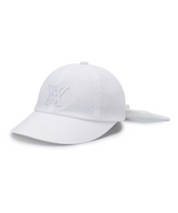 Women's Ribbon Ball Cap - White