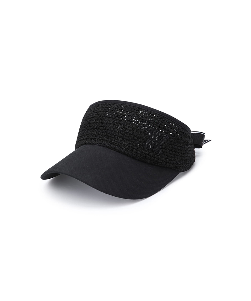 Women's Paisely Raffia Cap - Black