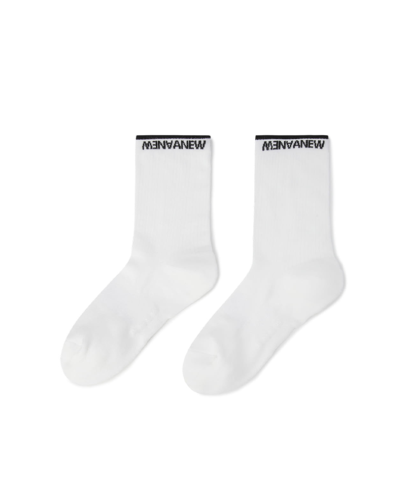 Women's Basic Middle Socks - White
