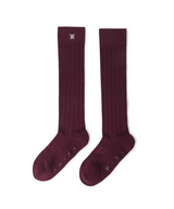Women's Color Pop Knee Socks - Burgundy