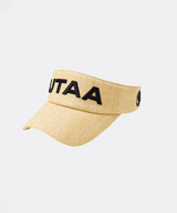 UTAA Logo Raffia Sun Visor - Beige