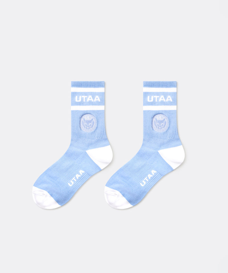 UTAA Women's Ring Panther Line Color Socks - Sky Blue