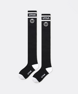 UTAA Women's Ring Panther Line Color Knee Socks - Black