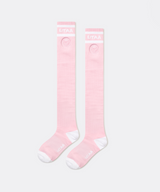 UTAA Women's Ring Panther Line Color Knee Socks - Light Pink