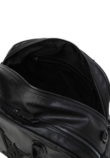 Uni Vintage Leather Boston Bag - Black
