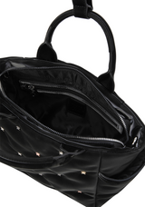 Black twinkle quilted golf tote bag, alternate view