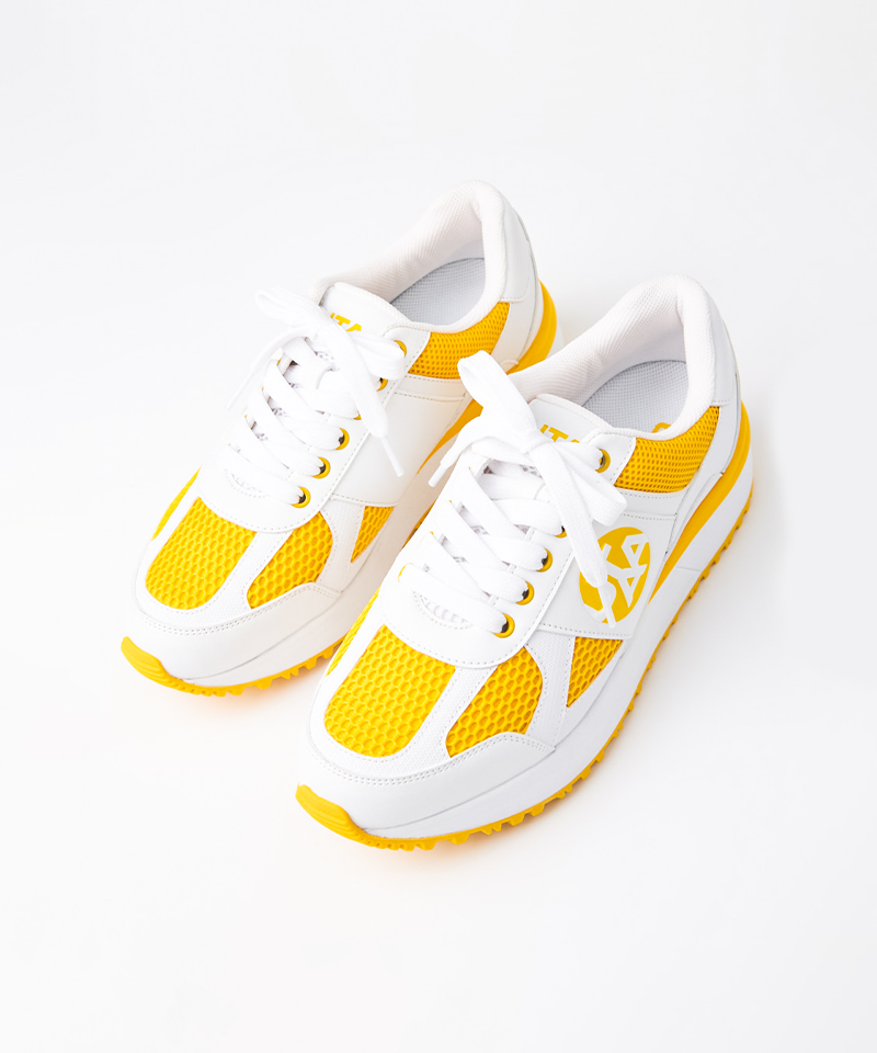 UTAA Women's Mesh Mix Platform Spikeless Golf Shoes - Yellow