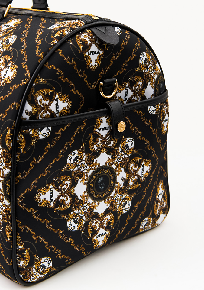 UTAA Midnight Panther Baroque Boston Bag - Black