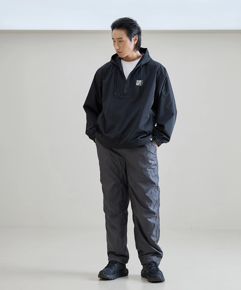 Jamie West Active Half Zip-up Hoodie Pullover - Black