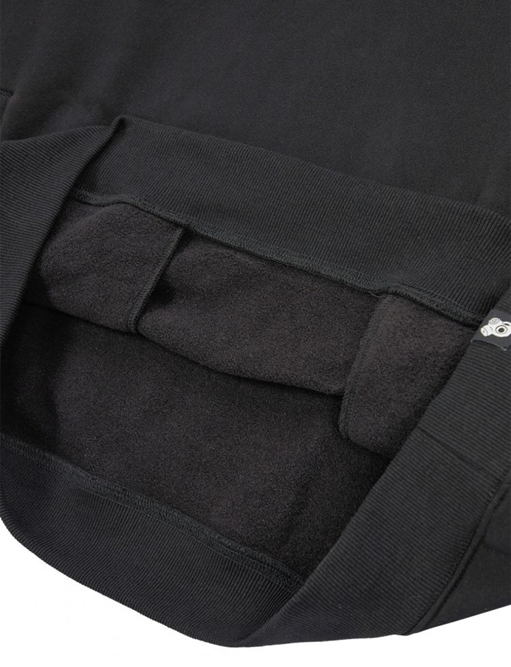 Jamie West Boucle Applique Brushed Sweatshirts - Black