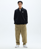 Jamie West Essential Collar Point Half Zip-up Sweatshirts -Black