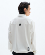 Jamie West Essential Collar Point Half Zip-up Sweatshirts -White
