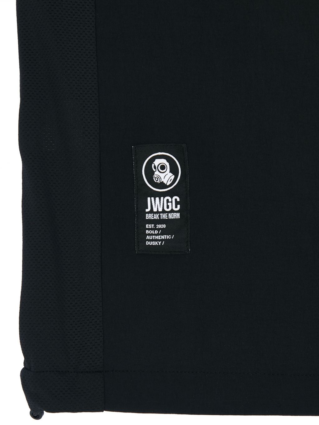 Jamie West Half Zip-up Ventilation Stand Collar P-Shirts - Black