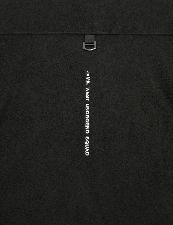 Jamie West Light Fleece Nylon Pocket Pullover - Black