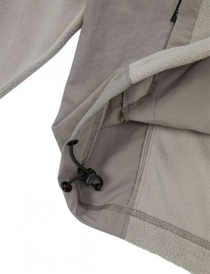 Jamie West Light Fleece Nylon Pocket Pullover - Gray