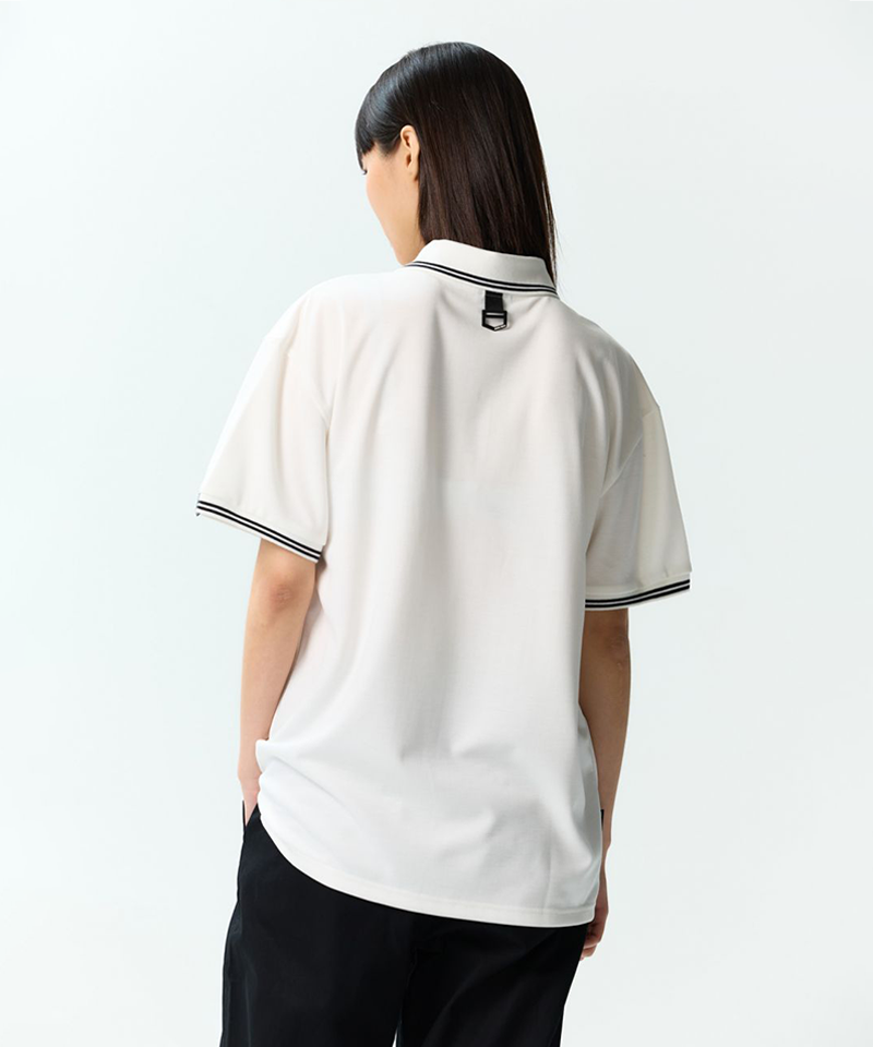 Jamie West Nick Stripe Collar Point Essential P-Shirts - White