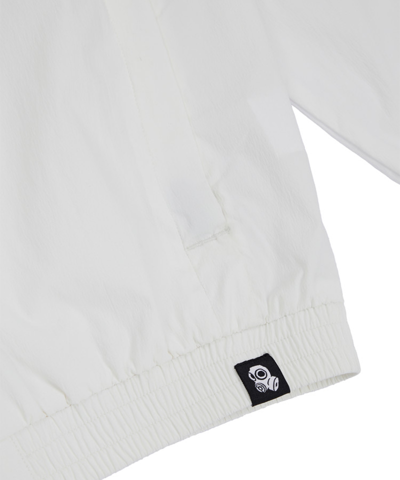 Jamie West No.9 High-Neck Packable Windbreaker - White
