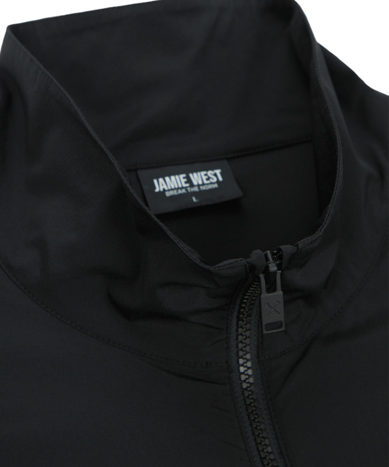 Jamie West No.9 High-Neck Packable Windbreaker - Black