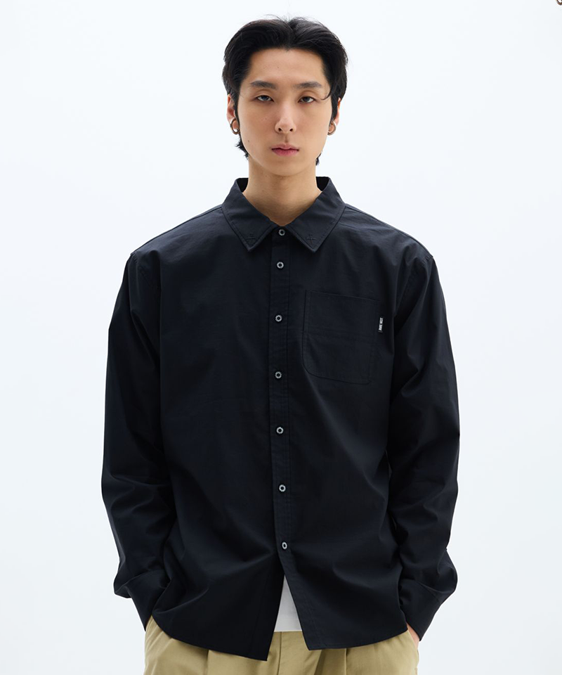 Jamie West Woven Pocket Shirts - Black