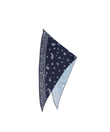 Monday Flow Paisley Triangle Scarf - Navy