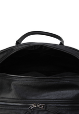 Uni Vintage Leather Boston Bag - Black