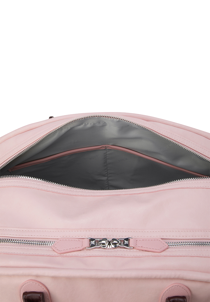 Uni Vintage Leather Boston Bag - Pink