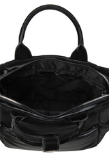 Black twinkle quilted golf tote bag, product view