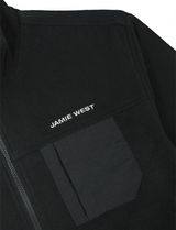 Jamie West Fleece Nylon Reversible Jumper - Black