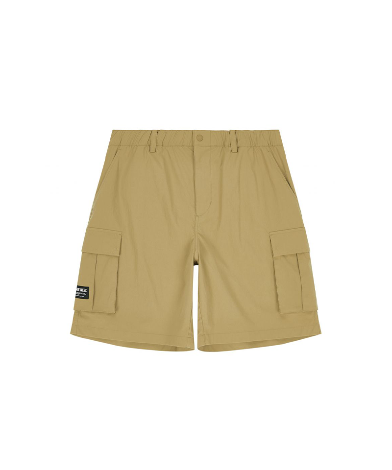 Jamie West Nylon Stretch Cargo Shorts - Beige