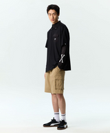 Jamie West Nylon Stretch Cargo Shorts - Beige