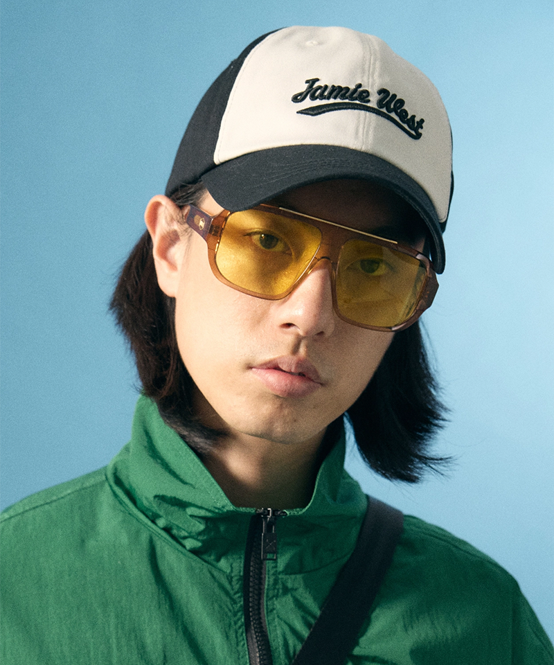 Jamie West Retro Lettering 2Tone Ballcap - White