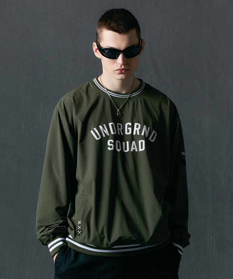 Jamie West US Roundneck Woven Pullover - Khaki