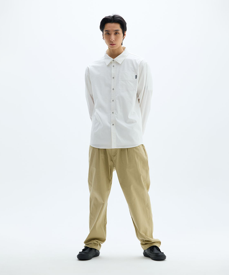 Jamie West Woven Pocket Shirts - White
