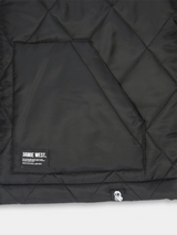 Jamie West Lettering Quilted Detachable Jumper - Black