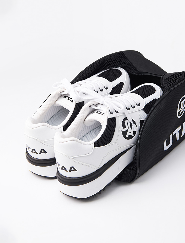UTAA Women's Mesh Mix Platform Spikeless Golf Shoes - Black
