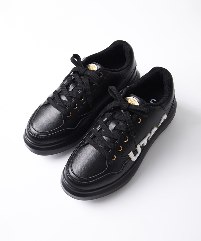 UTAA Women's Gilt Bold Logo Platform Sneakers - Black