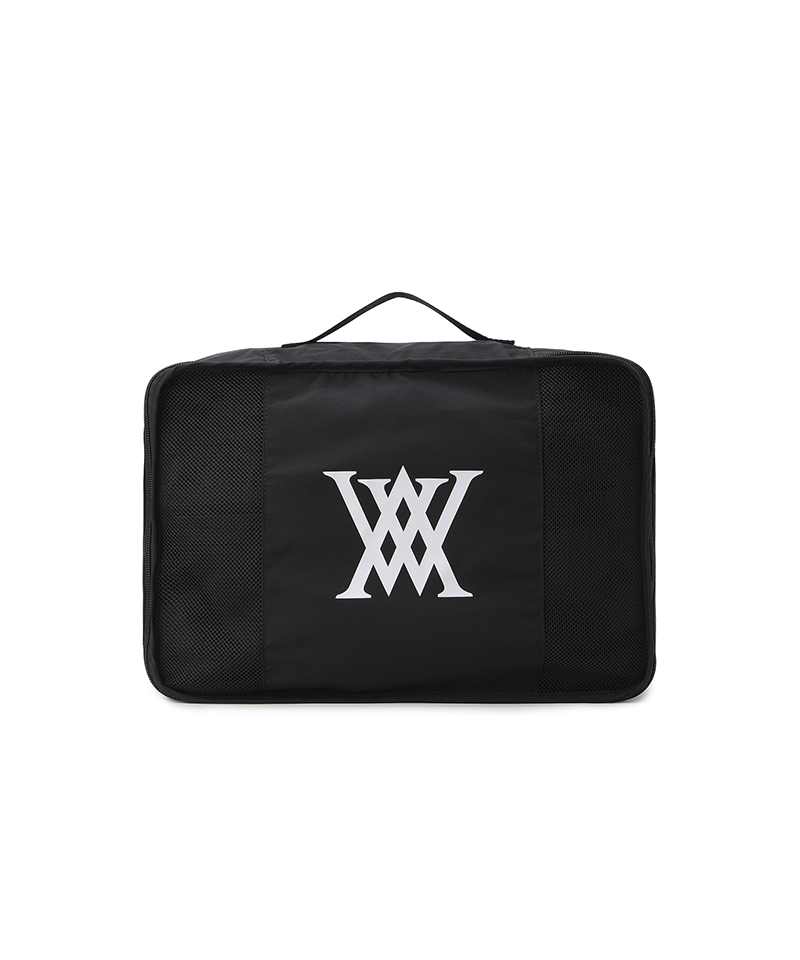 Unisex Fabric Mix Boston Bag - Black